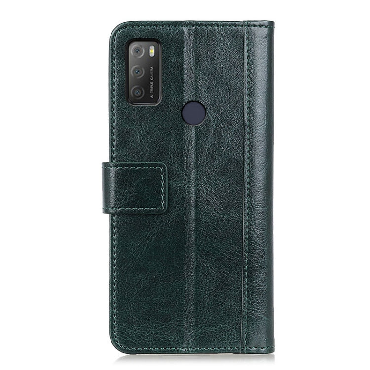 For alcatel 1S (2021) Peas Crazy Horse Texture Horizontal Flip Leather Case with Holder & Card Slots & Wallet