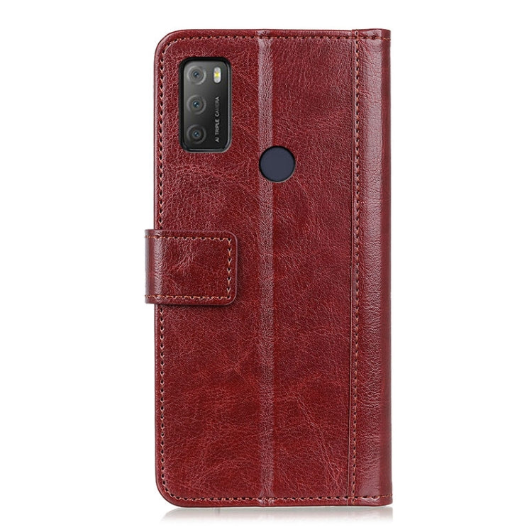 For alcatel 1S (2021) Peas Crazy Horse Texture Horizontal Flip Leather Case with Holder & Card Slots & Wallet