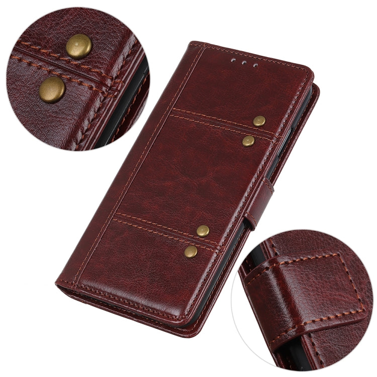 For alcatel 1S (2021) Peas Crazy Horse Texture Horizontal Flip Leather Case with Holder & Card Slots & Wallet