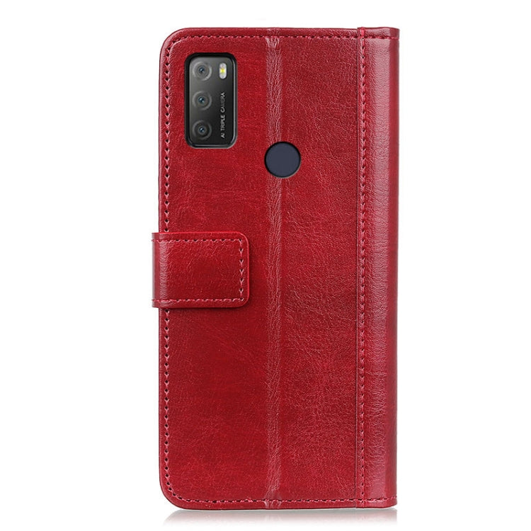 For alcatel 3L (2021) Peas Crazy Horse Texture Horizontal Flip Leather Case with Holder & Card Slots & Wallet
