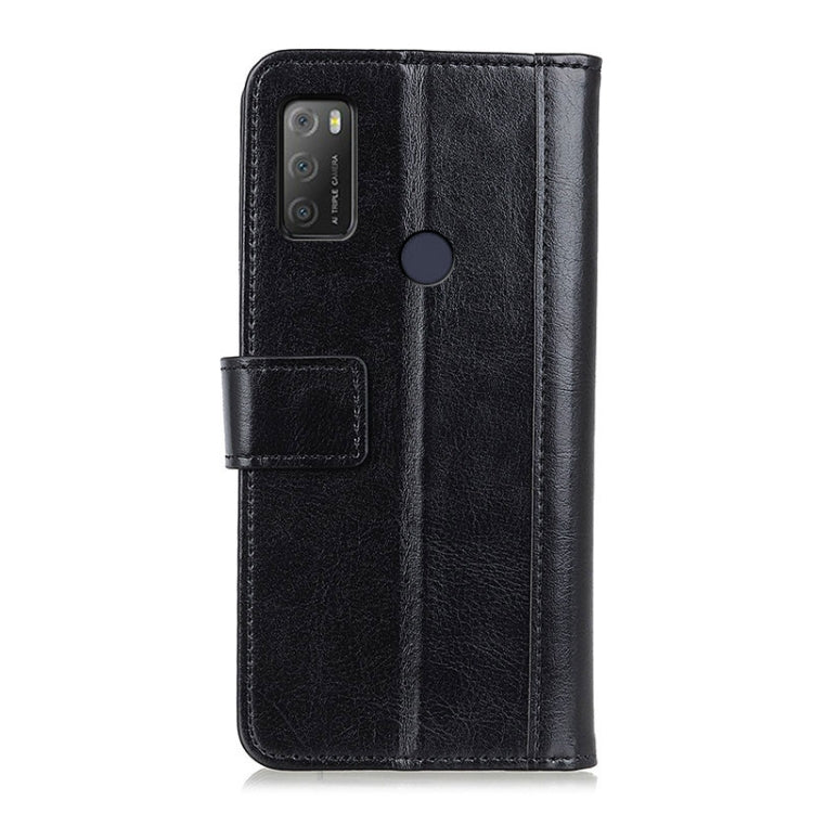 For alcatel 3L (2021) Peas Crazy Horse Texture Horizontal Flip Leather Case with Holder & Card Slots & Wallet