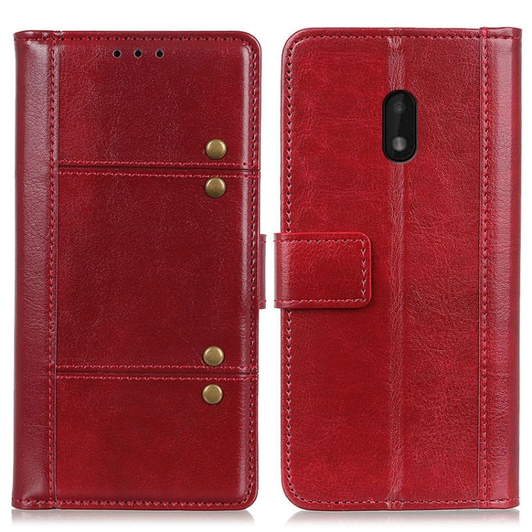 For Nokia C1 Plus Peas Crazy Horse Texture Horizontal Flip Leather Case with Holder & Card Slots & Wallet