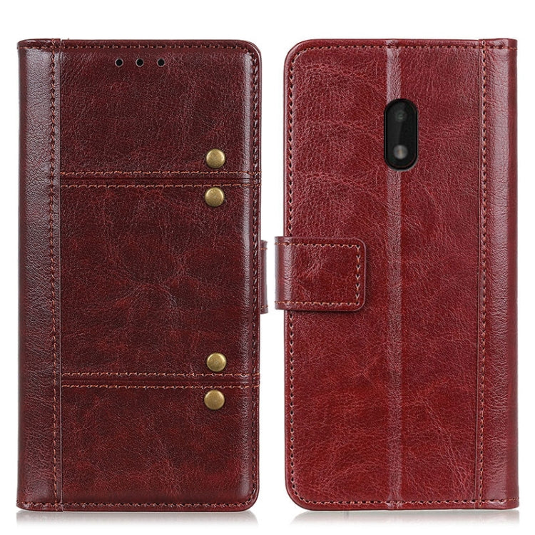 For Nokia C1 Plus Peas Crazy Horse Texture Horizontal Flip Leather Case with Holder & Card Slots & Wallet