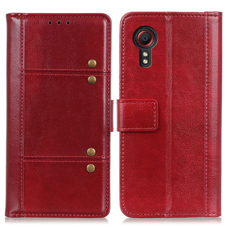 For Samsung Galaxy Xcover 5 Peas Crazy Horse Texture Horizontal Flip Leather Case with Holder & Card Slots & Wallet
