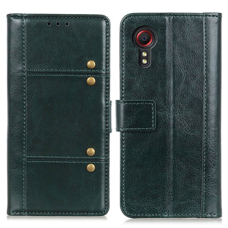 For Samsung Galaxy Xcover 5 Peas Crazy Horse Texture Horizontal Flip Leather Case with Holder & Card Slots & Wallet