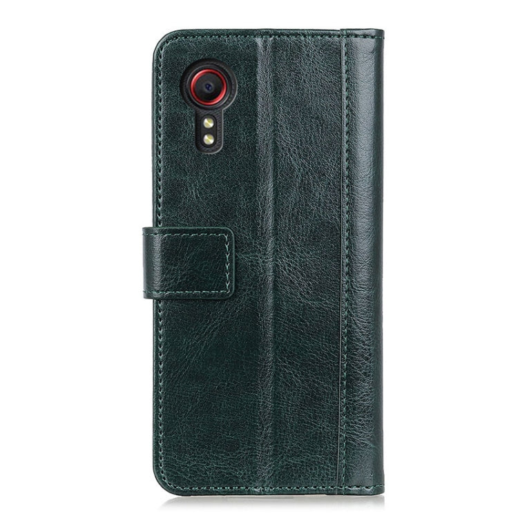 For Samsung Galaxy Xcover 5 Peas Crazy Horse Texture Horizontal Flip Leather Case with Holder & Card Slots & Wallet
