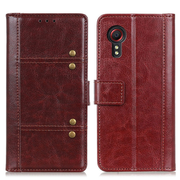 For Samsung Galaxy Xcover 5 Peas Crazy Horse Texture Horizontal Flip Leather Case with Holder & Card Slots & Wallet