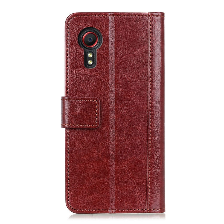 For Samsung Galaxy Xcover 5 Peas Crazy Horse Texture Horizontal Flip Leather Case with Holder & Card Slots & Wallet