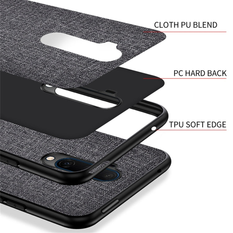 For OnePlus 7T Pro Shockproof Cloth Texture PC+ TPU Protective Case
