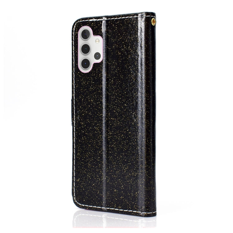 For Samsung Galaxy A32 5G Glitter Powder Horizontal Flip Leather Case with Card Slots & Holder & Photo Frame & Wallet