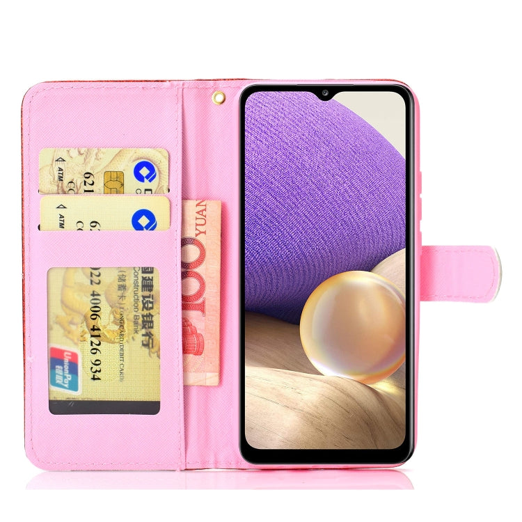 For Samsung Galaxy A32 5G Glitter Powder Horizontal Flip Leather Case with Card Slots & Holder & Photo Frame & Wallet