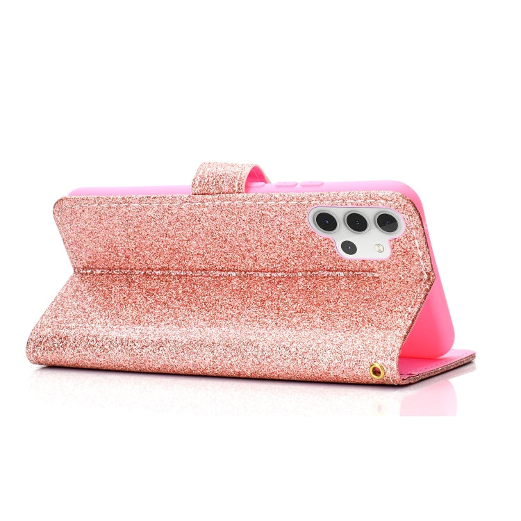 For Samsung Galaxy A32 4G Glitter Powder Horizontal Flip Leather Case with Card Slots & Holder & Photo Frame & Wallet