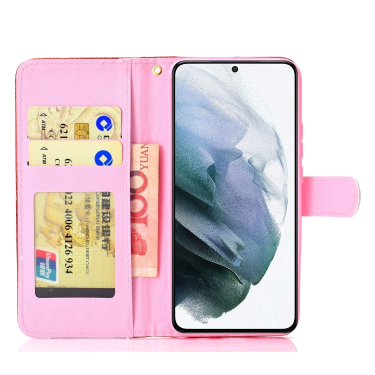 For Samsung Galaxy S21 5G Glitter Powder Horizontal Flip Leather Case with Card Slots & Holder & Photo Frame & Wallet