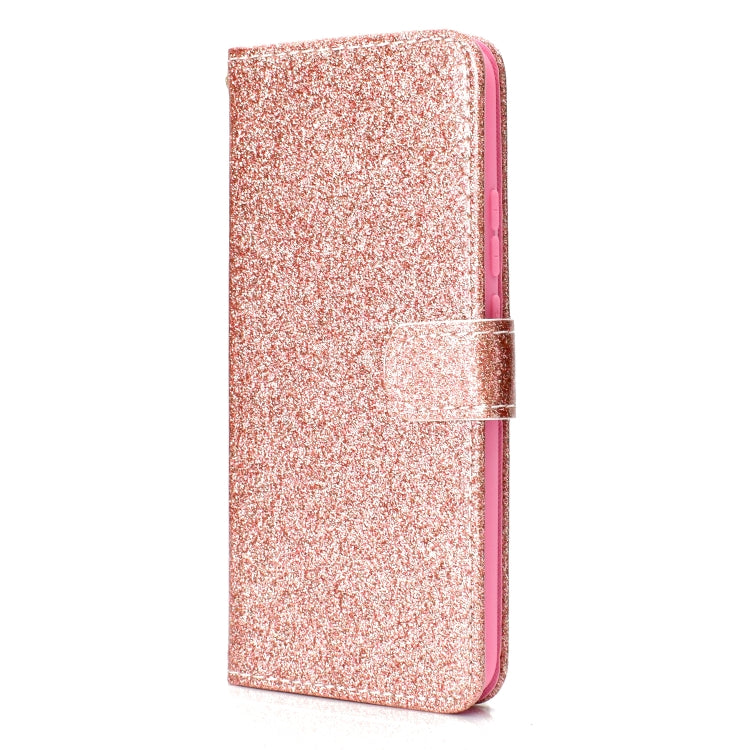 For Xiaomi Redmi Note 10 Glitter Powder Horizontal Flip Leather Case with Card Slots & Holder & Photo Frame & Wallet