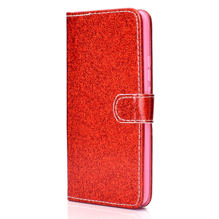 For Xiaomi Redmi Note 10 Glitter Powder Horizontal Flip Leather Case with Card Slots & Holder & Photo Frame & Wallet