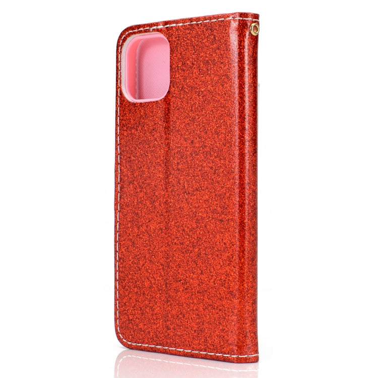 For Xiaomi Mi 11 Glitter Powder Horizontal Flip Leather Case with Card Slots & Holder & Photo Frame & Wallet