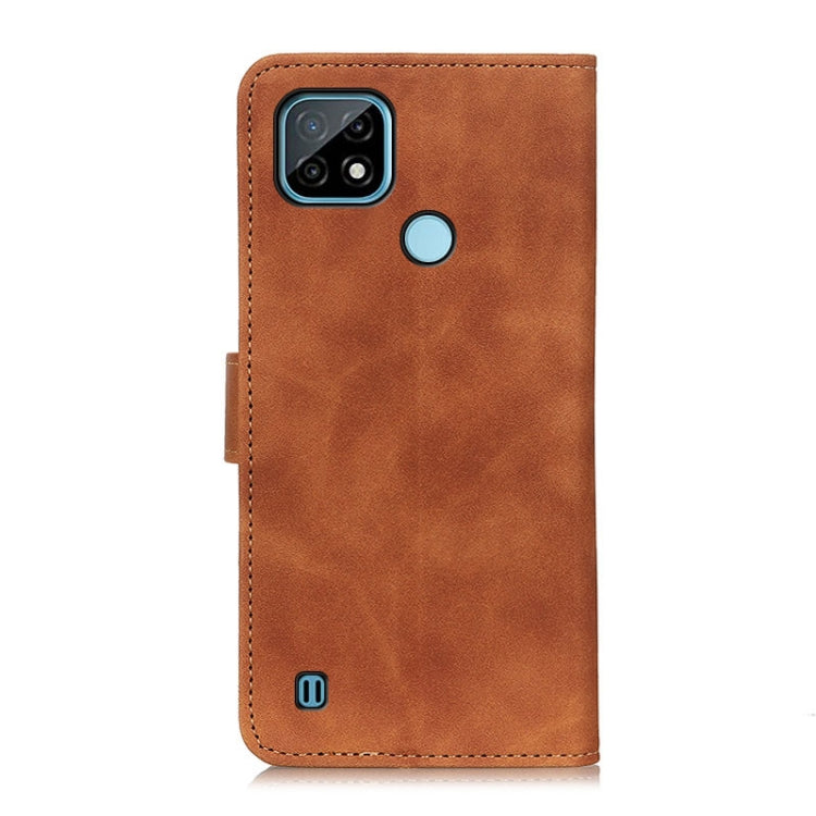 For OPPO Realme C21 KHAZNEH Retro Texture PU + TPU Horizontal Flip Leather Case with Holder & Card Slots & Wallet