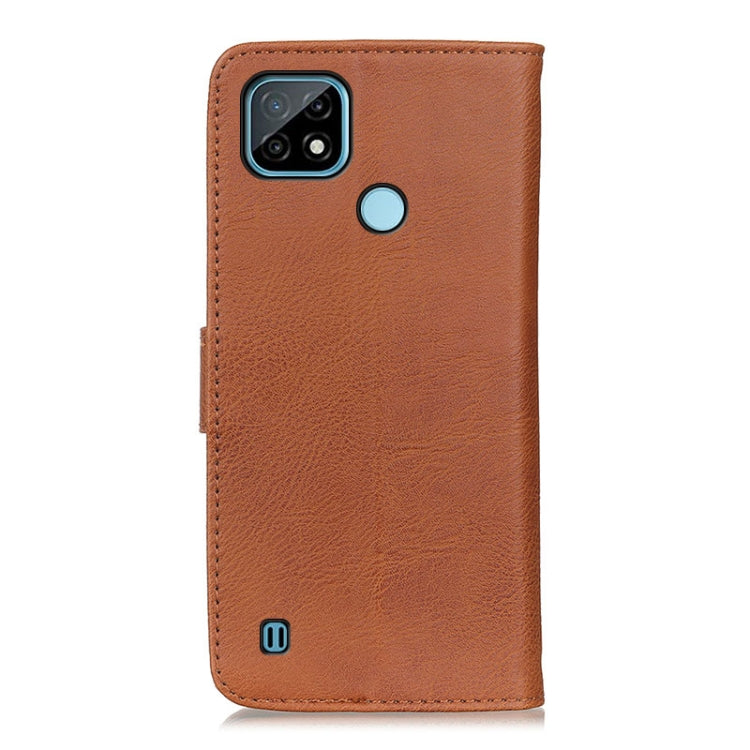For OPPO Realme C21 KHAZNEH Cowhide Texture Horizontal Flip Leather Case with Holder & Card Slots & Wallet