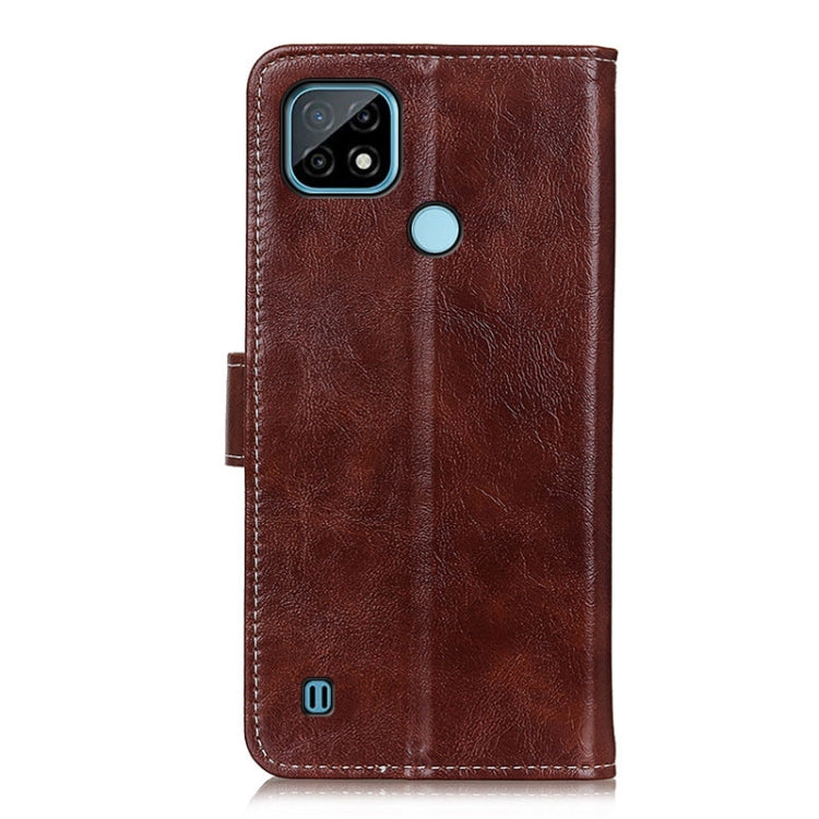For OPPO Realme C21 Retro Crazy Horse Texture Horizontal Flip Leather Case with Holder & Card Slots & Photo Frame & Wallet
