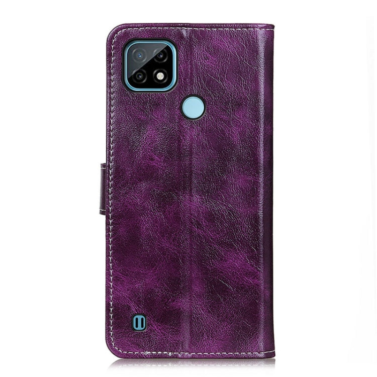 For OPPO Realme C21 Retro Crazy Horse Texture Horizontal Flip Leather Case with Holder & Card Slots & Photo Frame & Wallet