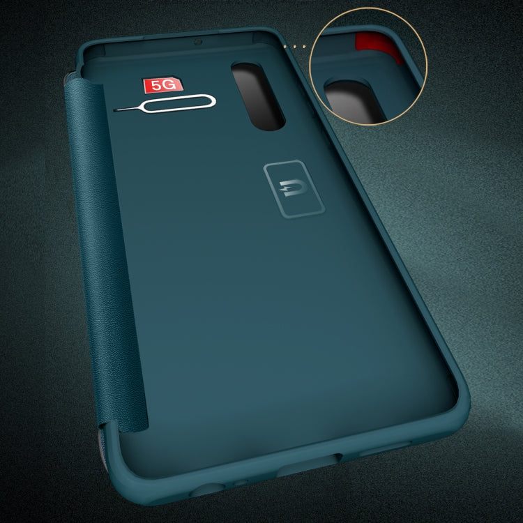 For Huawei P30 Magnetic Side Window View Shockproof Horizontal Flip Leather Smart Case