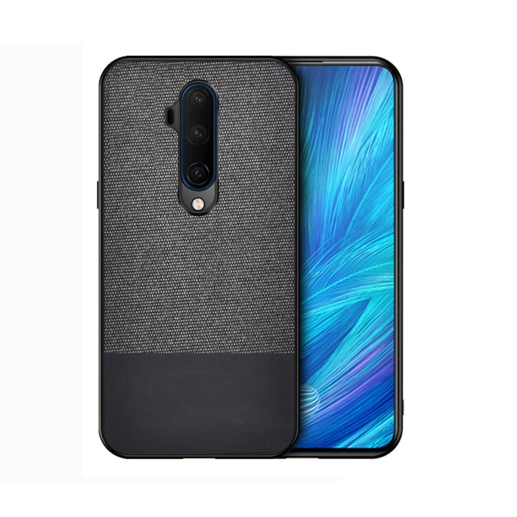 For OnePlus 7T Pro Shockproof Splicing PU + Cloth Protective Case