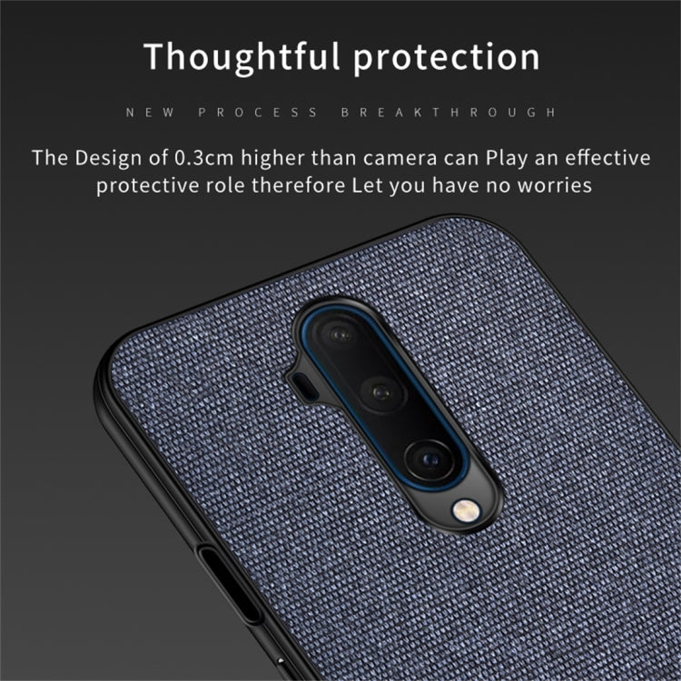 For OnePlus 7T Pro Shockproof Splicing PU + Cloth Protective Case