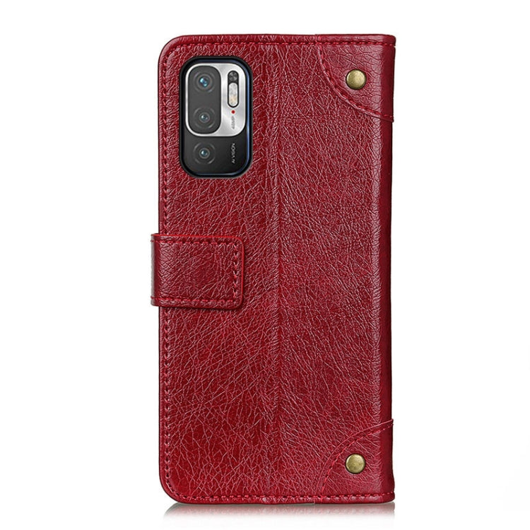 For Xiaomi Poco M3 Pro 4G / Poco M3 Pro 5G / Redmi Note 10 5G Copper Buckle Nappa Texture Horizontal Flip Leather Case with Holder & Card Slots & Wallet