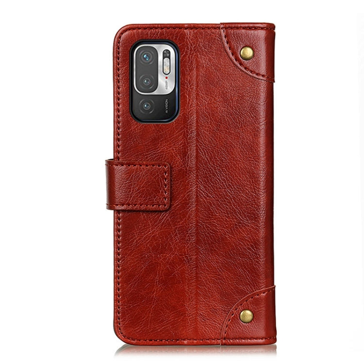 For Xiaomi Poco M3 Pro 4G / Poco M3 Pro 5G / Redmi Note 10 5G Copper Buckle Nappa Texture Horizontal Flip Leather Case with Holder & Card Slots & Wallet