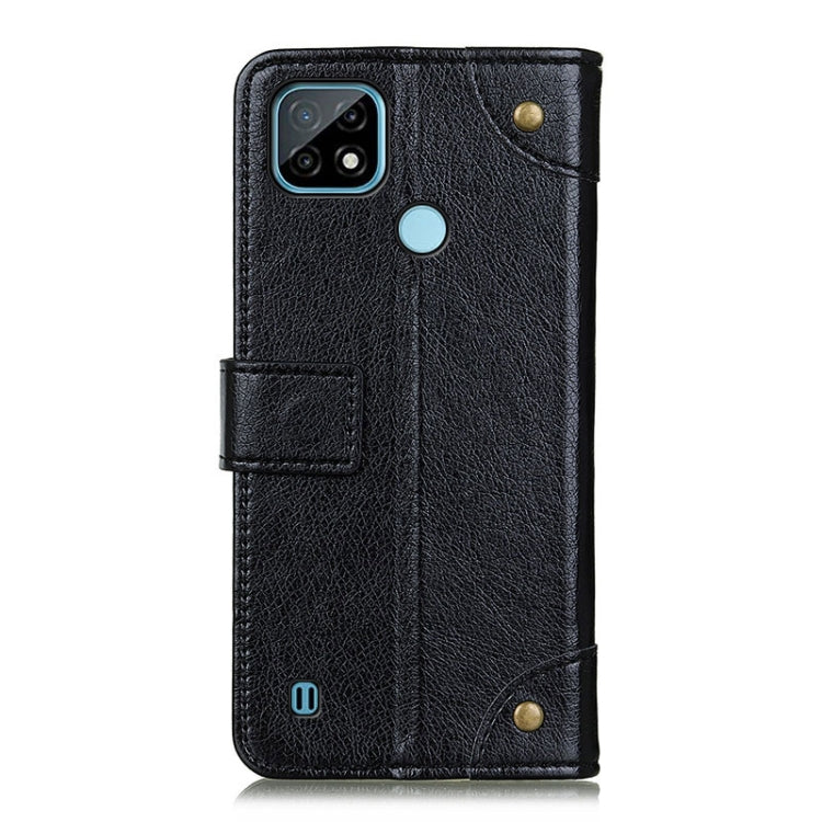 For OPPO Realme C21 Copper Buckle Nappa Texture Horizontal Flip Leather Case with Holder & Card Slots & Wallet