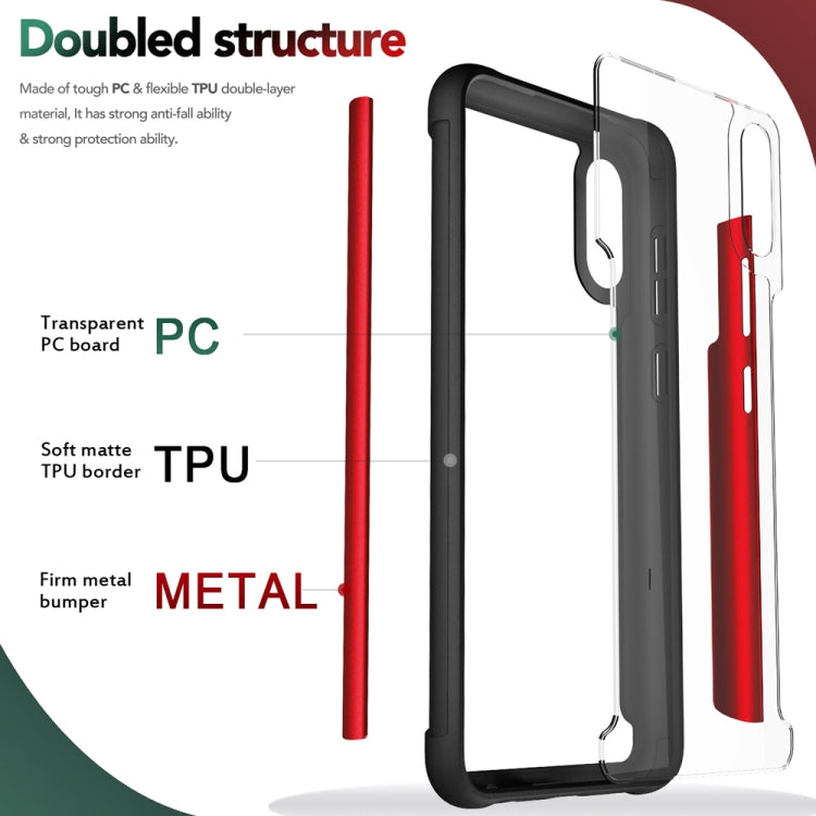 For Samsung Galaxy A02 Iron Man Series Metal PC + TPU Protective Case