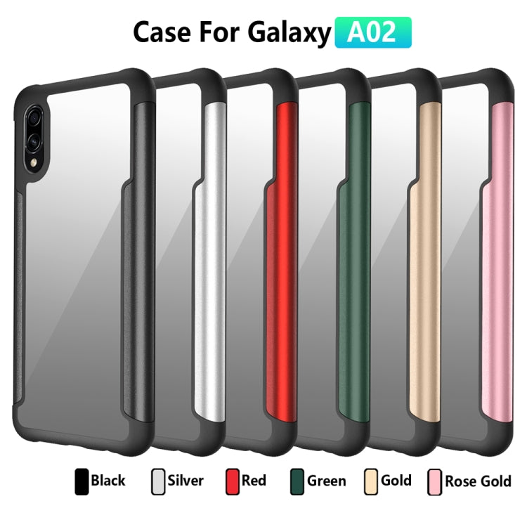 For Samsung Galaxy A02 Iron Man Series Metal PC + TPU Protective Case