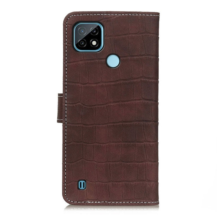 For OPPO Realme C21 Crocodile Texture Horizontal Flip Leather Case with Holder & Card Slots & Wallet