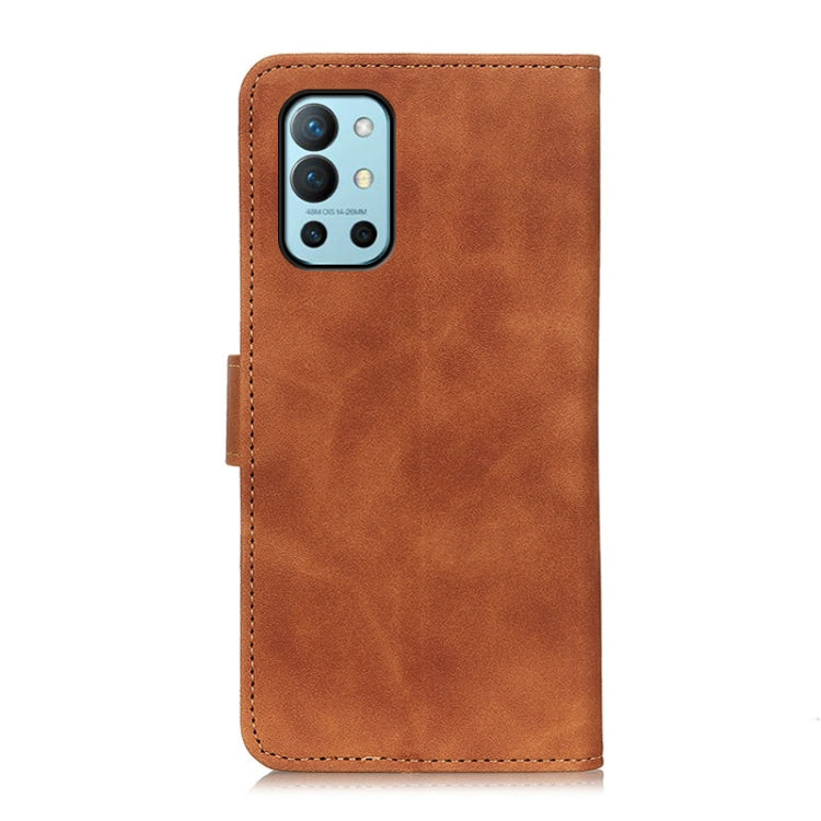 For OnePlus 9R KHAZNEH Retro Texture PU + TPU Horizontal Flip Leather Case with Holder & Card Slots & Wallet
