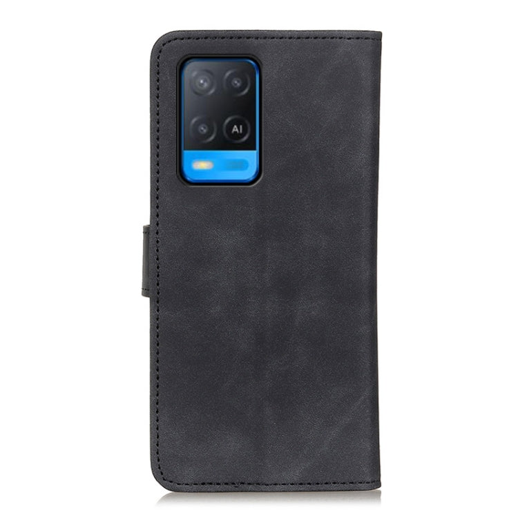 For OPPO A54 4G KHAZNEH Retro Texture PU + TPU Horizontal Flip Leather Case with Holder & Card Slots & Wallet