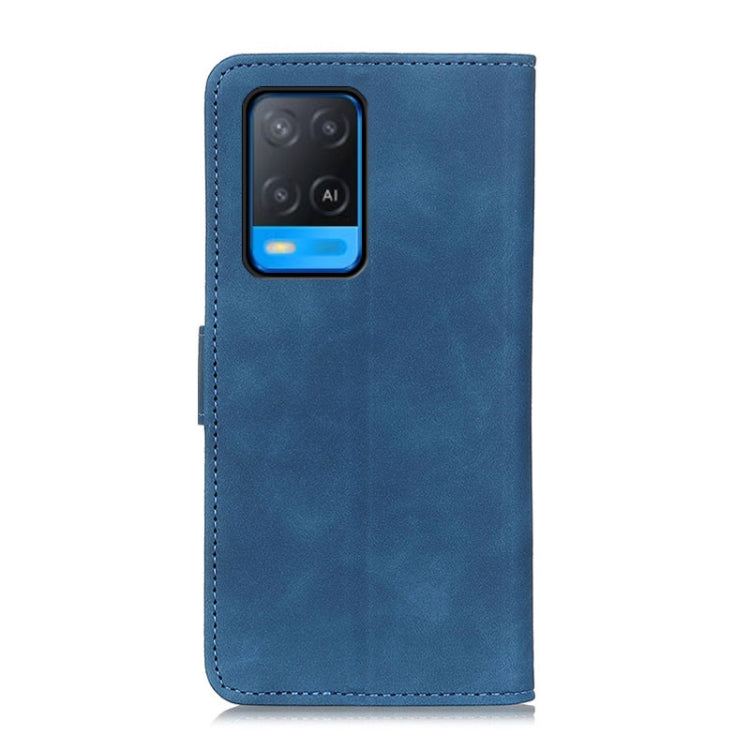 For OPPO A54 4G KHAZNEH Retro Texture PU + TPU Horizontal Flip Leather Case with Holder & Card Slots & Wallet