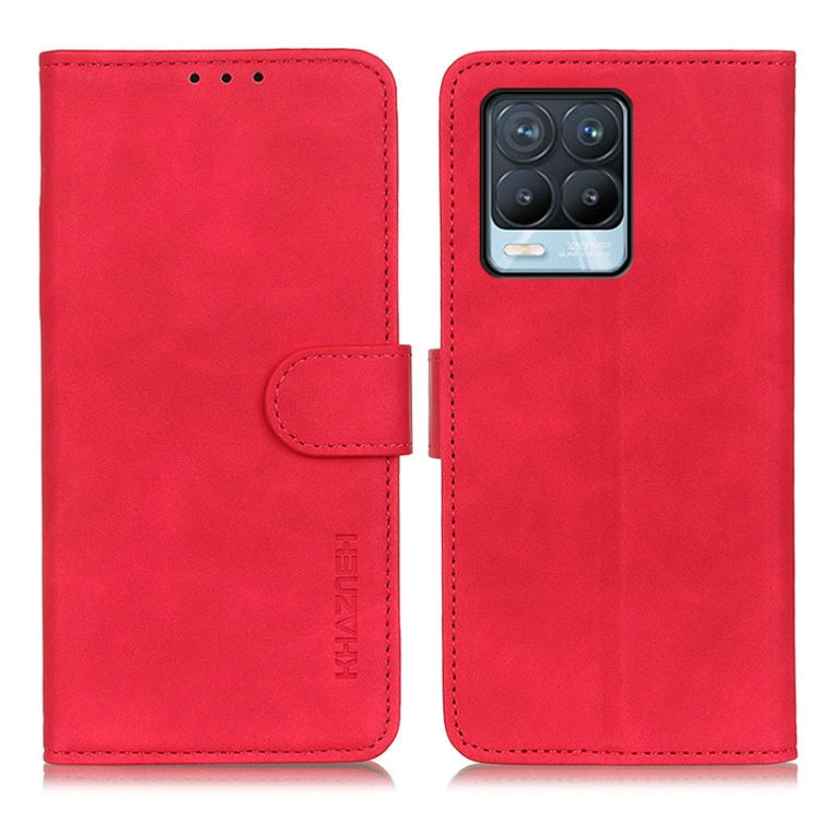 For OPPO Realme 8 / 8 Pro KHAZNEH Retro Texture PU + TPU Horizontal Flip Leather Case with Holder & Card Slots & Wallet