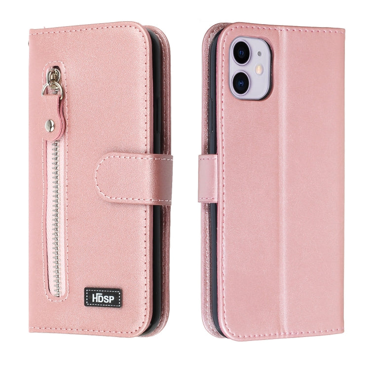 For iPhone 11 Zipper Horizontal Flip Leather Case with Wallet & Holder & Card Slots