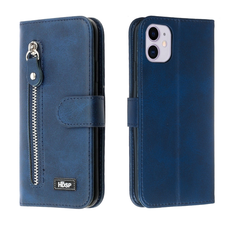 For iPhone 11 Pro Zipper Horizontal Flip Leather Case with Wallet & Holder & Card Slots