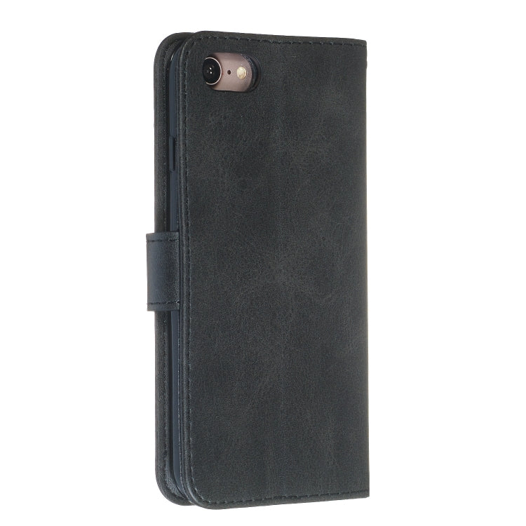 For iPhone SE 2022 / SE 2020 / 8 / 7 Zipper Horizontal Flip Leather Case with Wallet & Holder & Card Slots