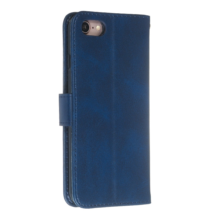 For iPhone SE 2022 / SE 2020 / 8 / 7 Zipper Horizontal Flip Leather Case with Wallet & Holder & Card Slots