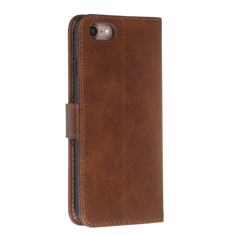 For iPhone SE 2022 / SE 2020 / 8 / 7 Zipper Horizontal Flip Leather Case with Wallet & Holder & Card Slots