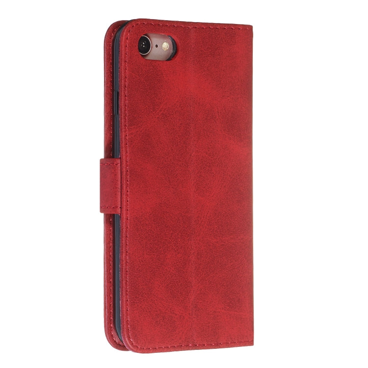 For iPhone SE 2022 / SE 2020 / 8 / 7 Zipper Horizontal Flip Leather Case with Wallet & Holder & Card Slots