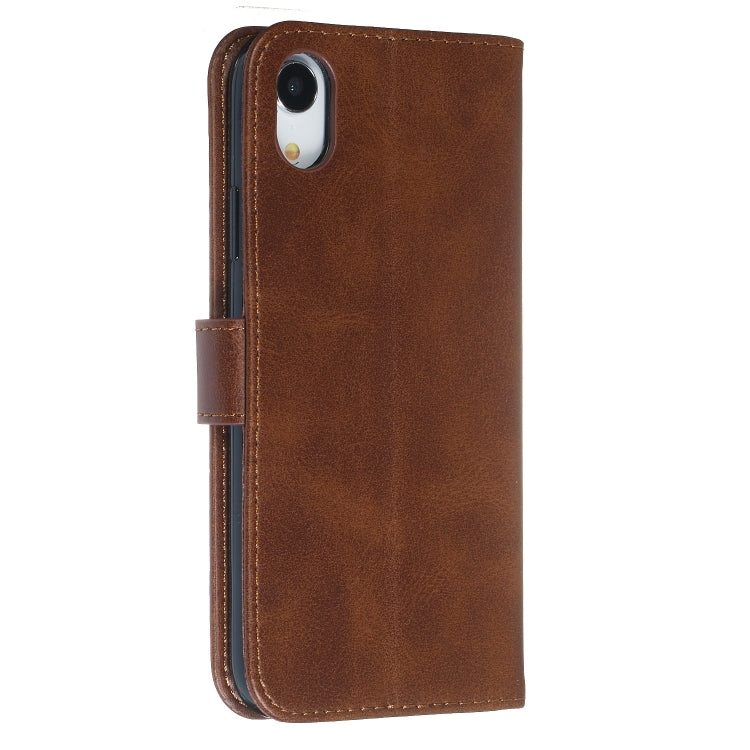 For iPhone XR Zipper Horizontal Flip Leather Case with Wallet & Holder & Card Slots