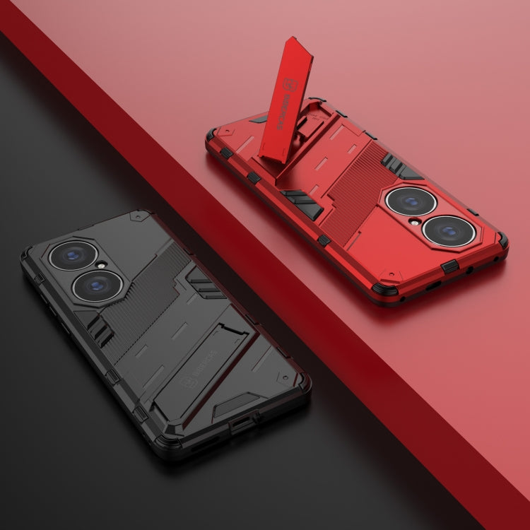 For Huawei P50 Pro Punk Armor 2 in 1 PC + TPU Shockproof Case with Invisible Holder