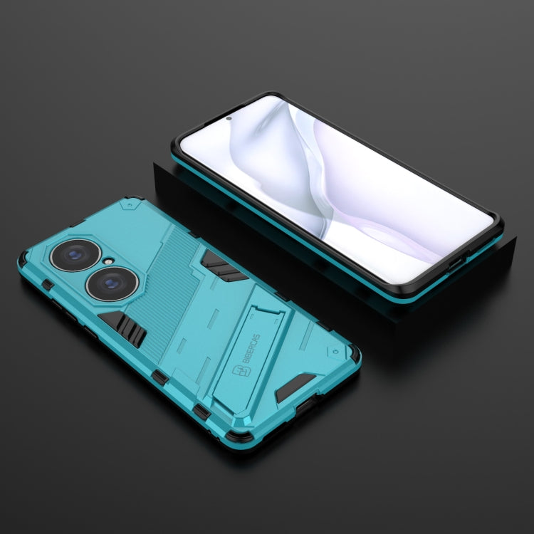 For Huawei P50 Pro Punk Armor 2 in 1 PC + TPU Shockproof Case with Invisible Holder