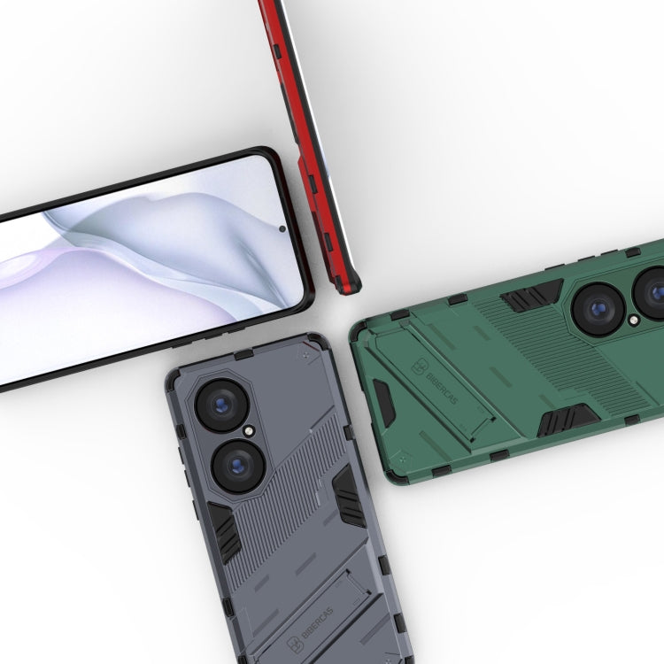 For Huawei P50 Pro Punk Armor 2 in 1 PC + TPU Shockproof Case with Invisible Holder