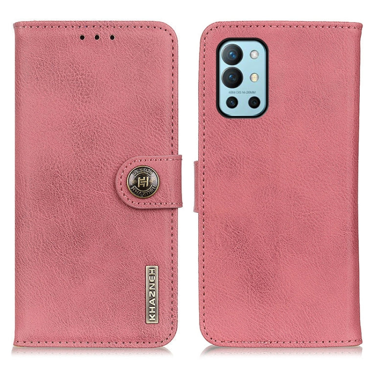 For OnePlus 9R KHAZNEH Cowhide Texture Horizontal Flip Leather Case with Holder & Card Slots & Wallet