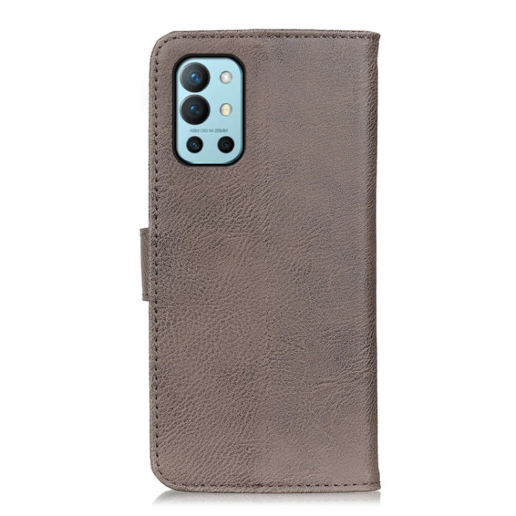 For OnePlus 9R KHAZNEH Cowhide Texture Horizontal Flip Leather Case with Holder & Card Slots & Wallet