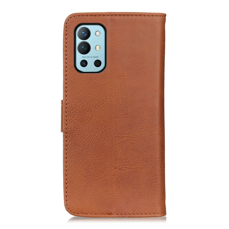 For OnePlus 9R KHAZNEH Cowhide Texture Horizontal Flip Leather Case with Holder & Card Slots & Wallet
